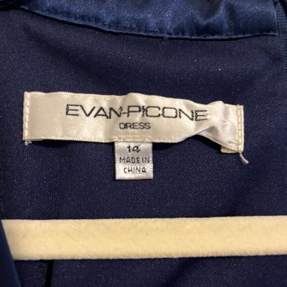 Navy Blue Evan Piccone Party Dress Size 14 - Picture 7 of 7